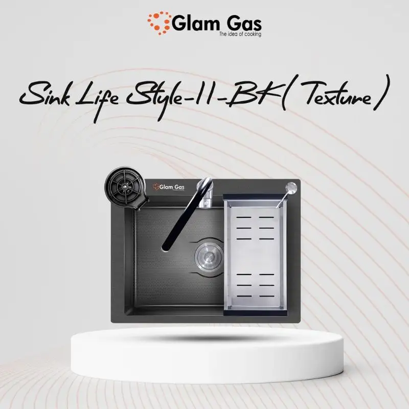 Glam Gas Lifestyle 11 BK Texture Built-In Sink