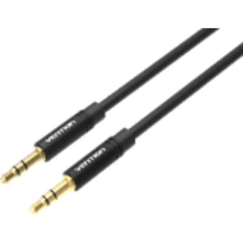 Vention  5mm Male to Male Audio Cable 1.5M Black Metal Type (BAKBG)