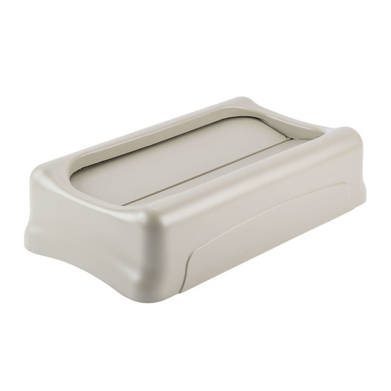 Rubbermaid Slim Jim Swing Rectangular Trash Can Drop Shot Lid