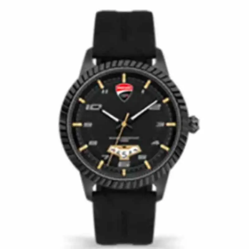 Ducati Corse Men's Podio Analog Silicone Wrist Watch DTWGN2019504 - 44 mm - Black