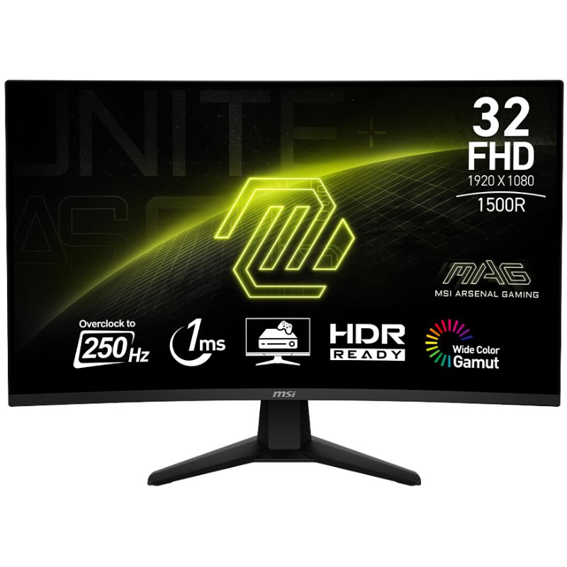 MSI MAG 32C6X - 250Hz 1080p FHD VA 32" Curved Gaming Monitor