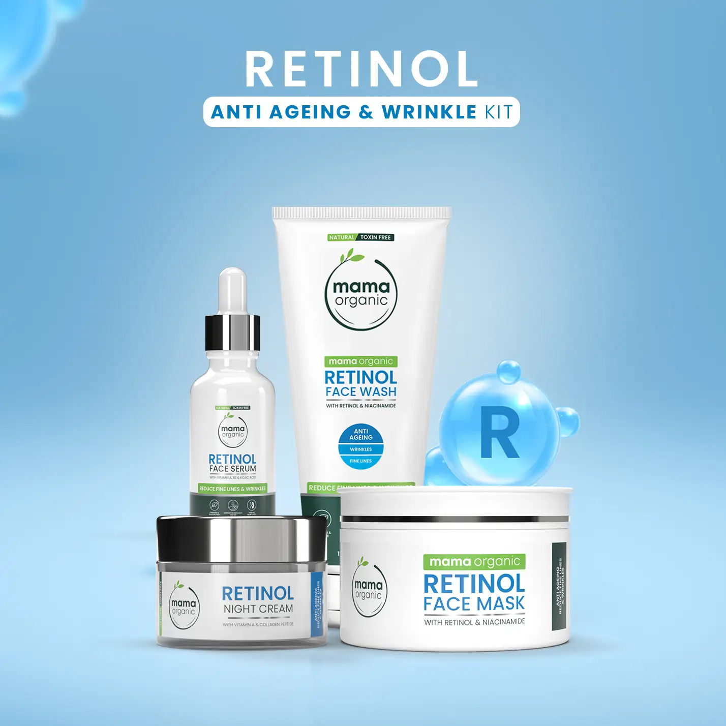 Retinol Anti Aging & Wrinkles Kit - Natural & Non Toxic