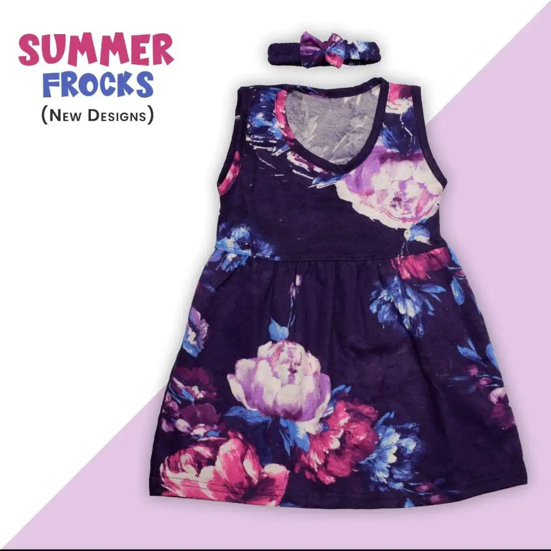 baby frock floral print (0 to 6 months )