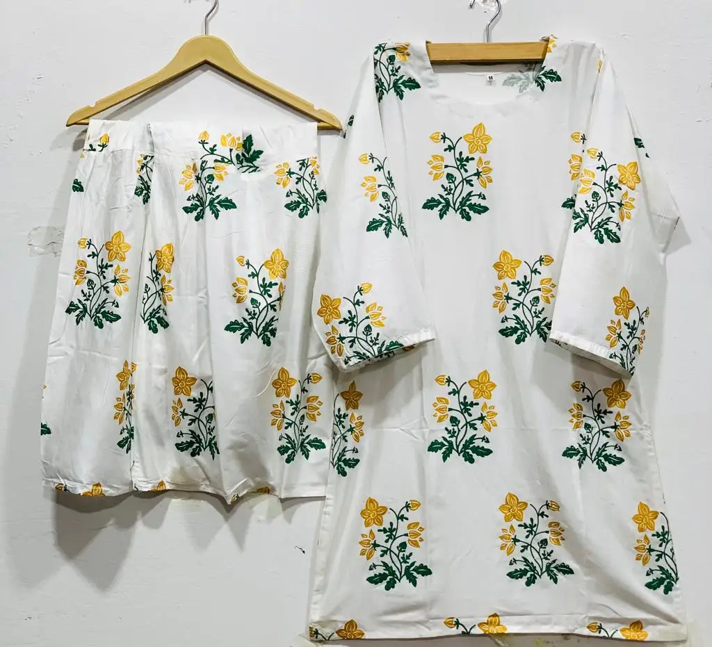2pieces Women Dress Bahar Printed Shirt with sharara By Fizza Collection