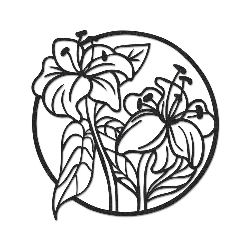 Lily Flower Wedding decoration, wall decoration to hang, laser cutting, wood wall art (S)