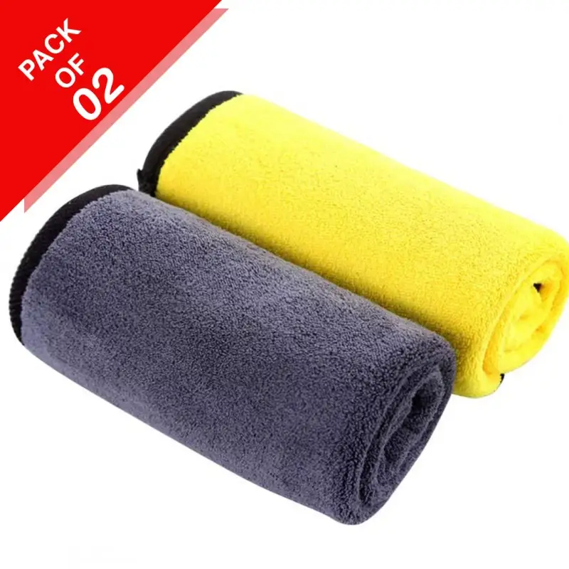MicroFiber Towel Yellow 40cm × 40cm - Pack Of 2