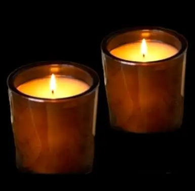 CANDLES CITY -- AMBER GLASS JAR SCENTED CANDLE