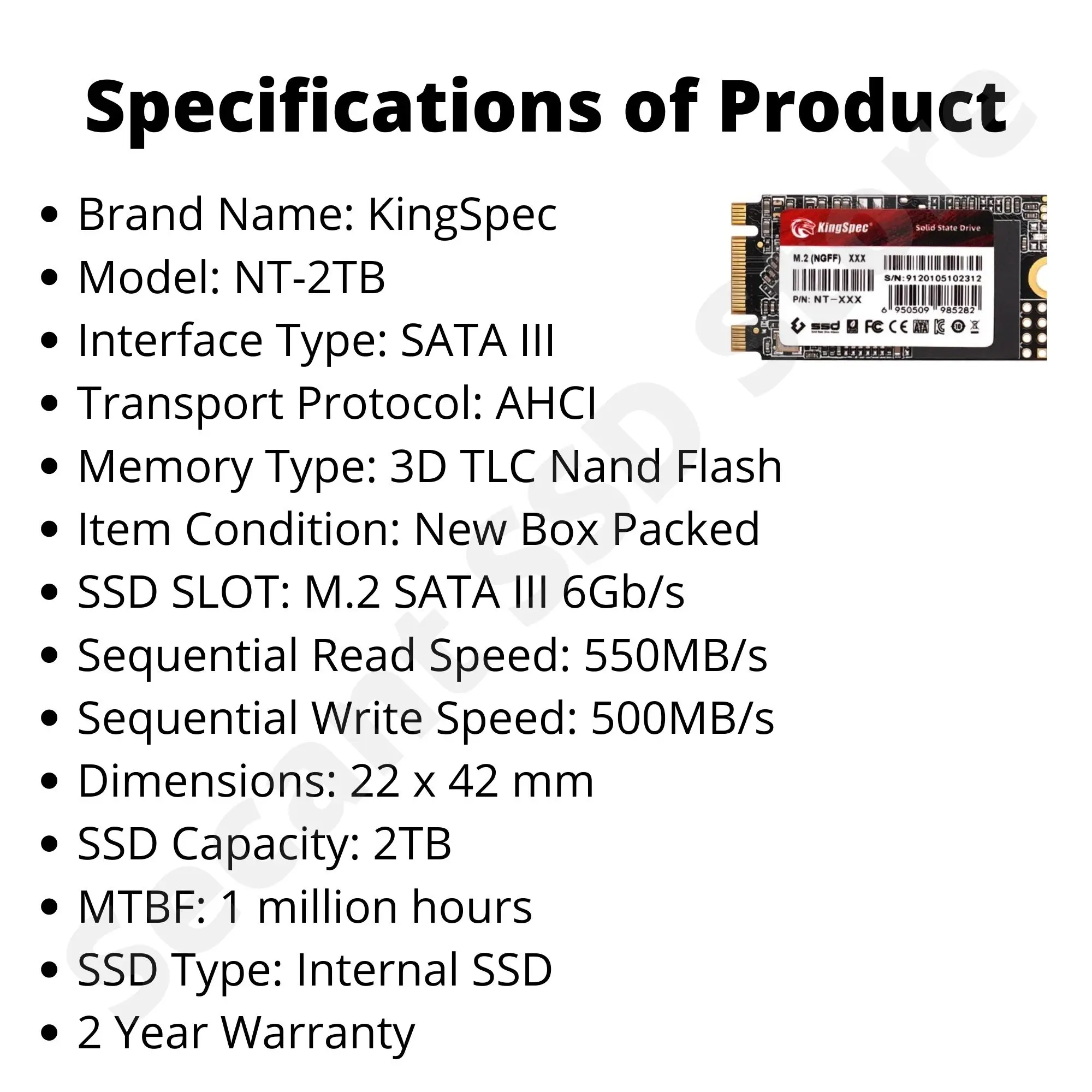 KingSpec M.2 2242 SSD M2 SSD 2TB M2 SATA SSD