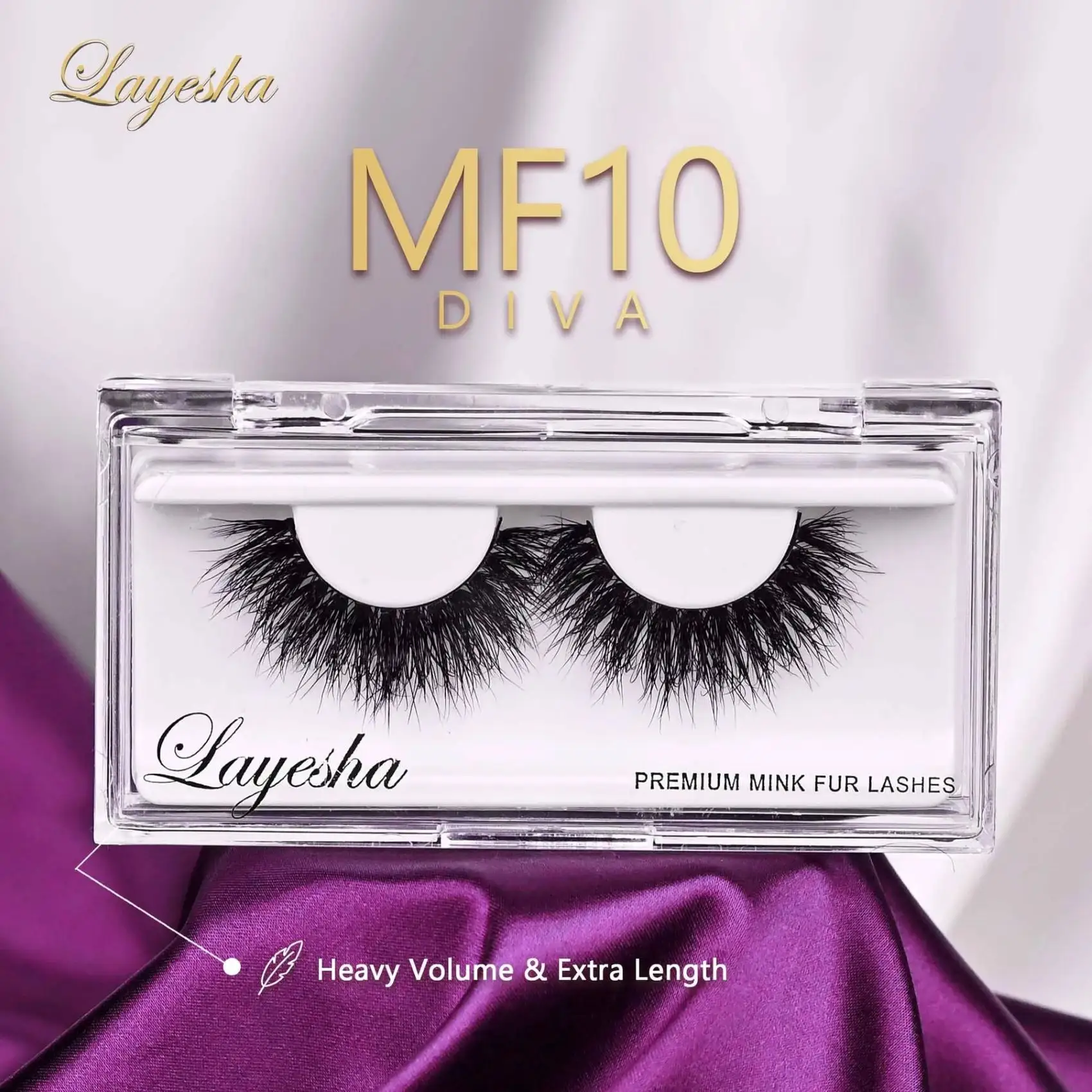 Layesha Lashes MF 10 Diva (3D Mink Fur Lashes)
