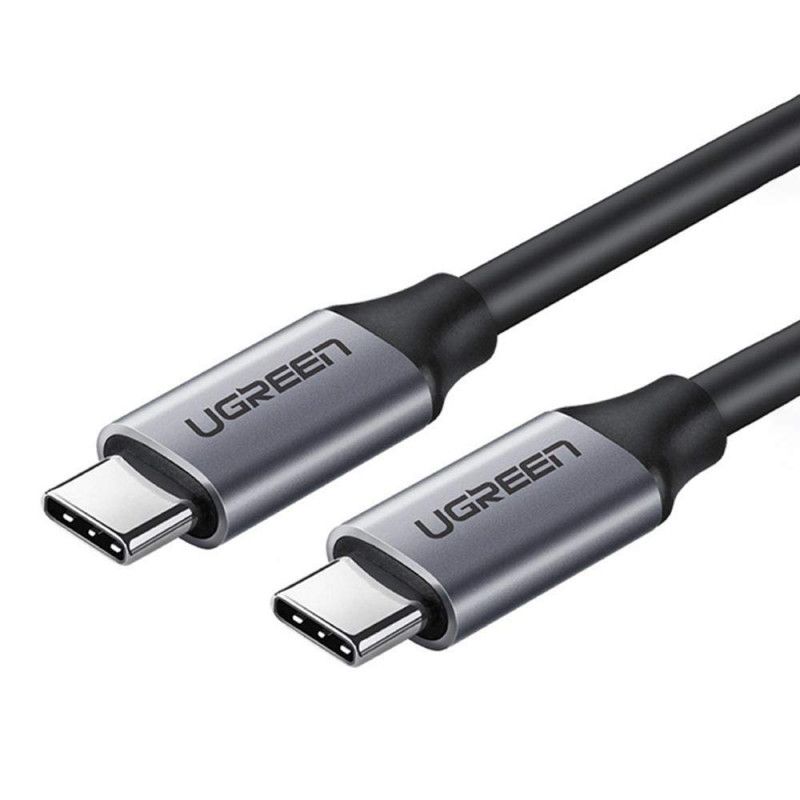 UGREEN USB 3.1 TYPE-C MALE TO TYPE-C MALE CABLE NICKEL PLATTING ALUMINIUM SHELL US161 50751 1.5-METER (GRAY)