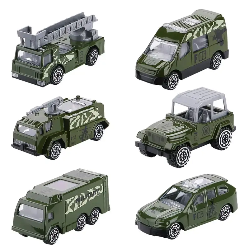 Diecast Vehicles Set, 6 Pack Transport Truck for Kids