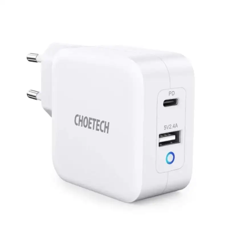Choetech 65W 2-Port PD Charger GaN Tech USB C Foldable Fast Charging Adapter With Official Warranty