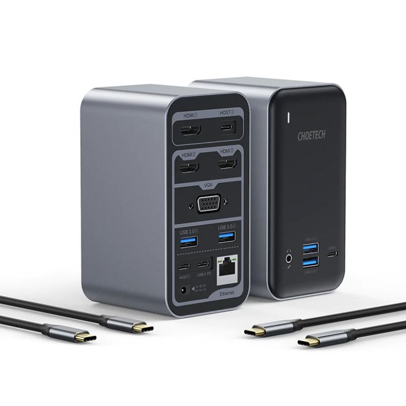 Choetech HUB-M21 15-in-1 Massive Expansion USB-C Docking Station With Official Warranty