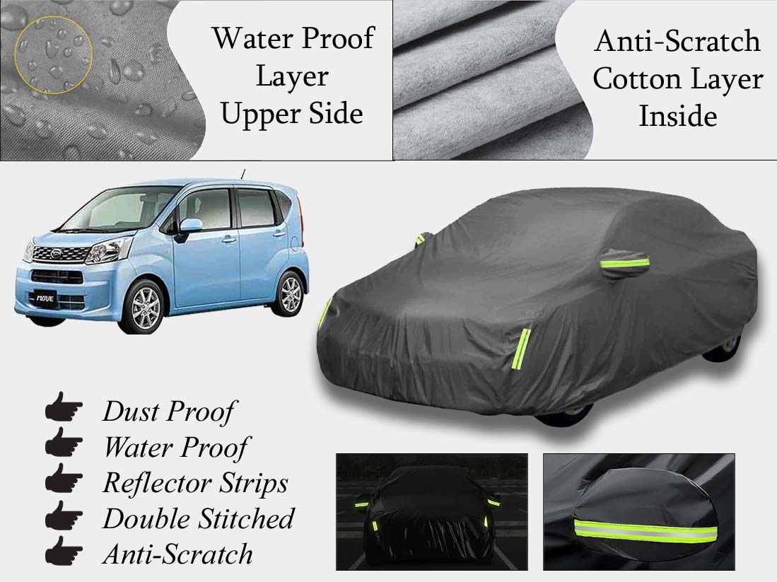Daihatsu Move Top Cover | Grey | Anti-Scratch | Double Layer | Heat Proof | Water Proof