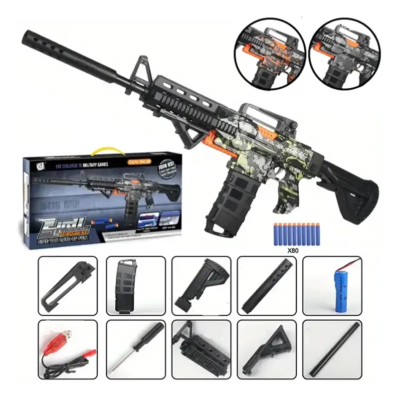 M416 Nerf Soft Darts Rechargeable Electric ToyGun 96 cm - Assorted Design
