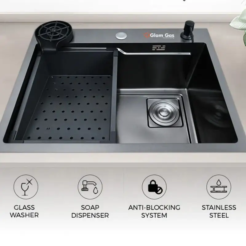 Glam Gas Life Style 6-6 BK Sink
