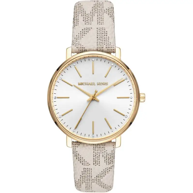 Michael Kors Women’s Quartz White Leather Strap White Dial 38mm Watch Mk2858
