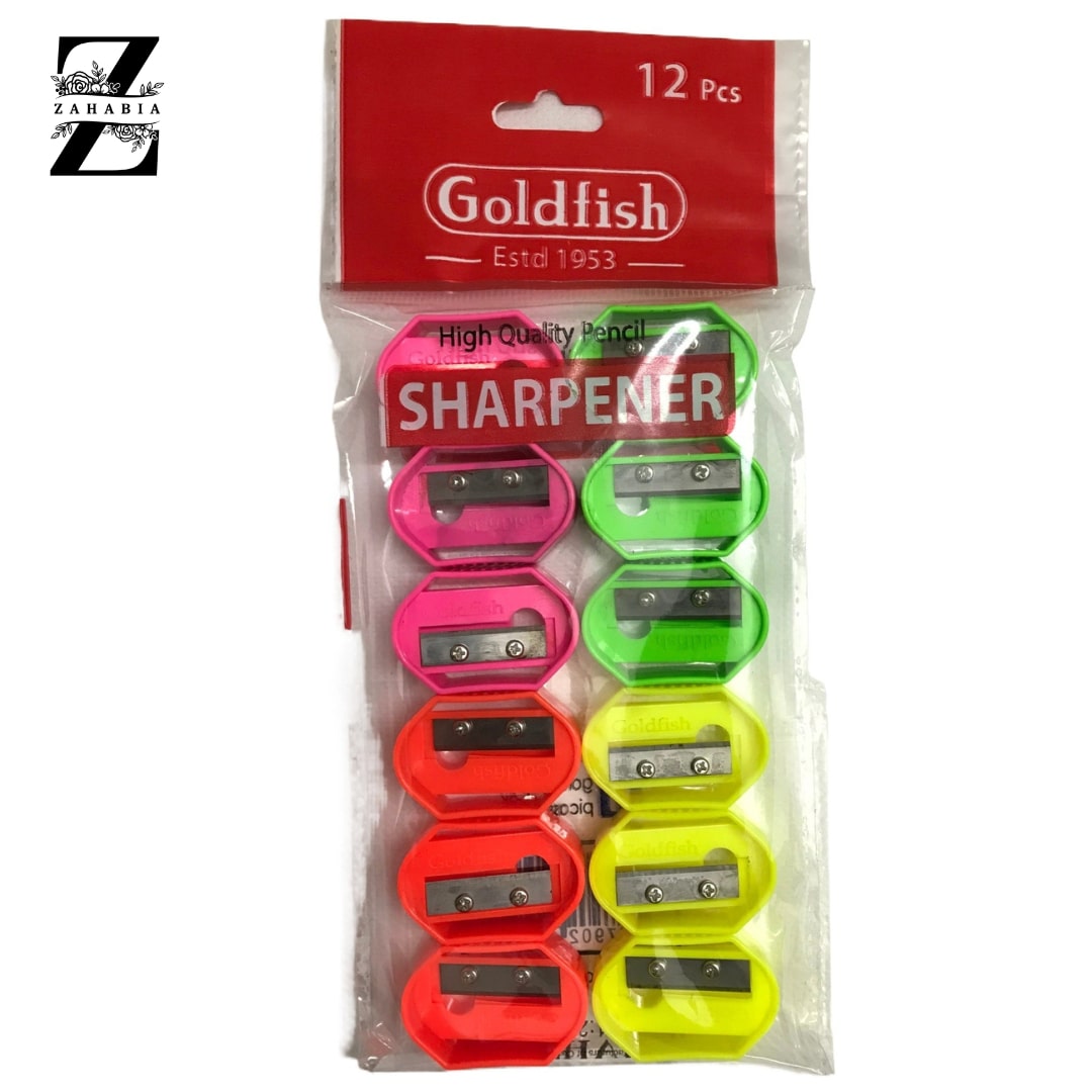 Goldfish Sharpener Double Nut - Pack Of 12 Sharpeners - School Stationery - Office Stationery - Quality Sharpener