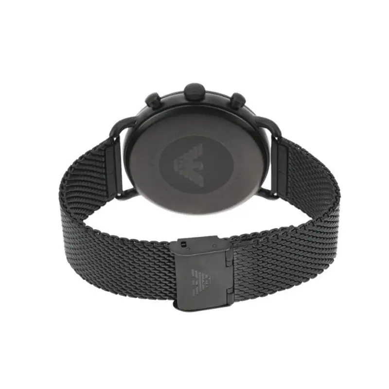 Emporio Armani Aviator Black Mesh Bracelet Black Dial Chronograph Quartz Watch For Gents – Ar11264
