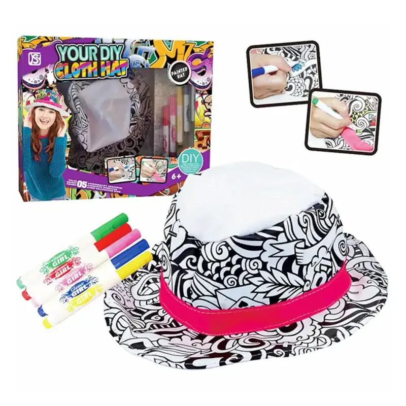 Your DIY Painting Cloth Hat 3 Different Colors - Painted Hat White