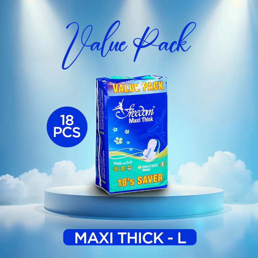 Freedom Maxi Thick – Large | 18 Pads Value Pack