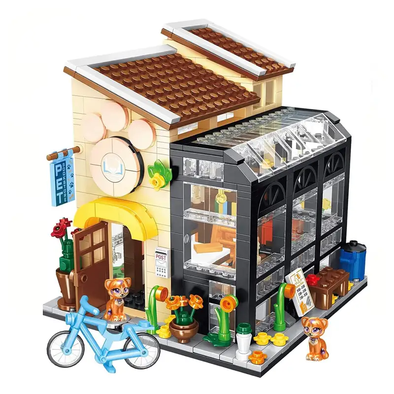 New Book Store Building Blocks Set 640 Pcs